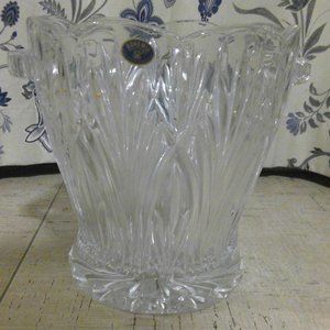 Vintage Bohemia Heavy Lead Crystal Ice Bucket For Champagne 8.25 X 7.75"